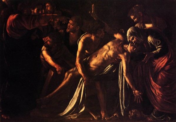 The ressurection of Lazarus by Caravaggio